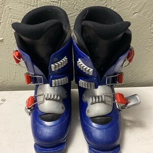 Kids Blue and Red Ski Boots